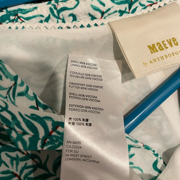 Maeve by Anthropologie Catherine Tiger Print Shirtdress  Green Button Front 6P - Picture 8 of 8